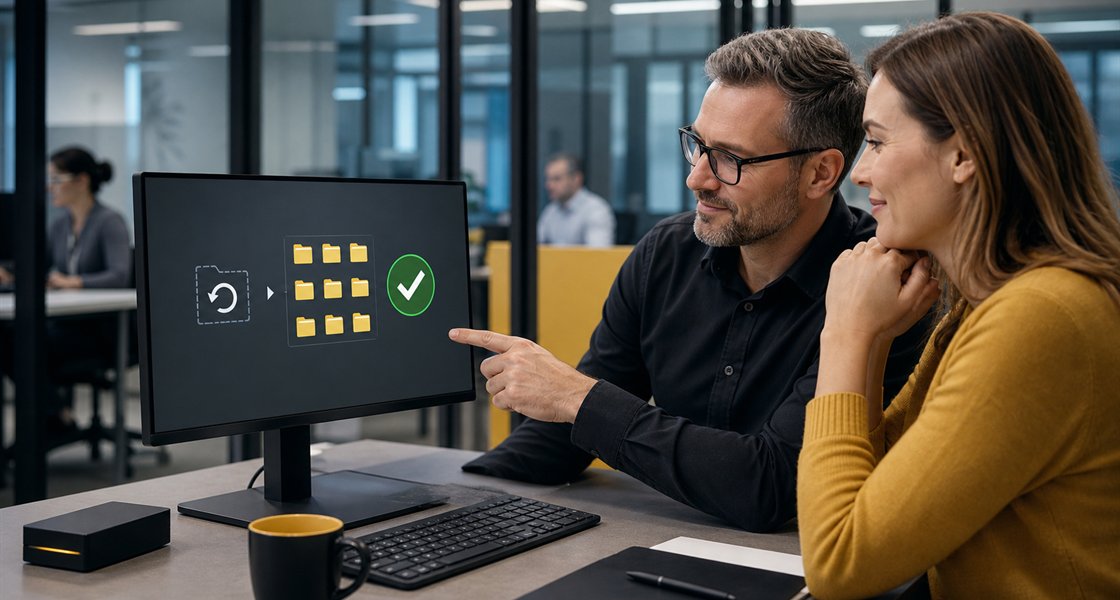 IT-Experte stellt verlorene Unternehmensdaten aus einer Datensicherung wieder her
